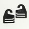 कस्टम लोगो काला पीपी/पीई प्लास्टिक टाई हैंगर टैग 6*9 सेमी आकार